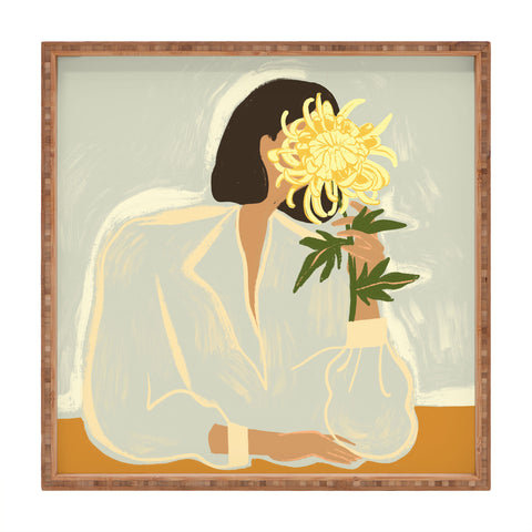 artyguava The Chrysanthemum Square Tray