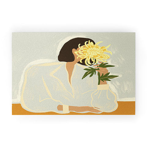 artyguava The Chrysanthemum Welcome Mat