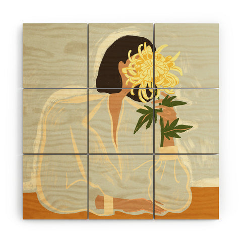 artyguava The Chrysanthemum Wood Wall Mural