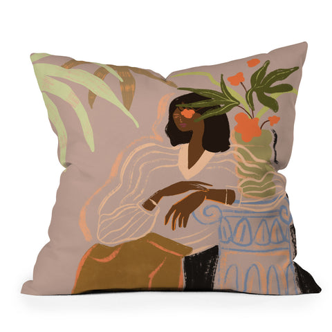 artyguava Waiting I Outdoor Throw Pillow