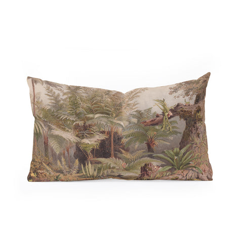 Aster Farne I Tropical Plants Oblong Throw Pillow