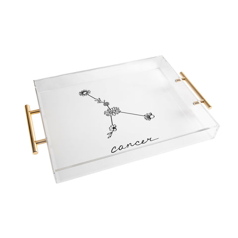 Aterk Cancer Floral Constellation Acrylic Tray