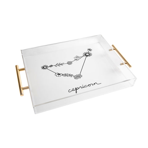 Aterk Capricorn Floral Constellation Acrylic Tray