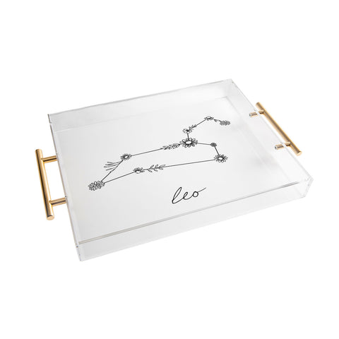 Aterk Leo Floral Constellation Acrylic Tray