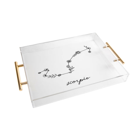 Aterk Scorpio Floral Constellation Acrylic Tray