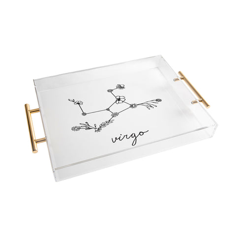 Aterk Virgo Floral Constellation Acrylic Tray