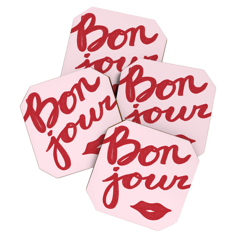 AthenesAtelier Bonjour II Coaster Set