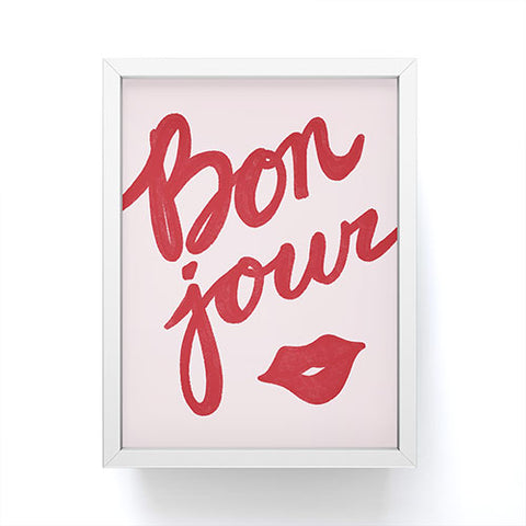AthenesAtelier Bonjour II Framed Mini Art Print