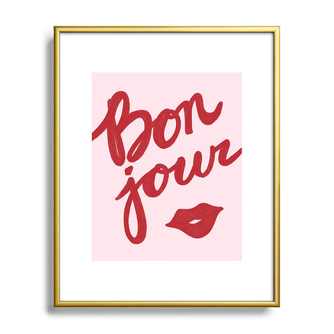 AthenesAtelier Bonjour II Metal Framed Art Print