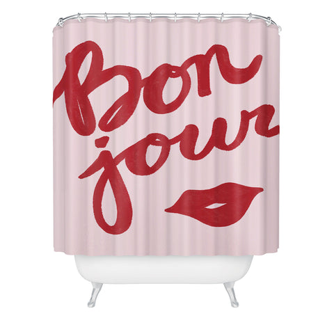 AthenesAtelier Bonjour II Shower Curtain