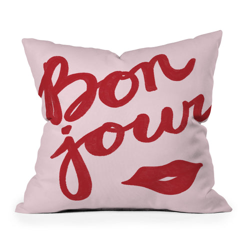 AthenesAtelier Bonjour II Outdoor Throw Pillow