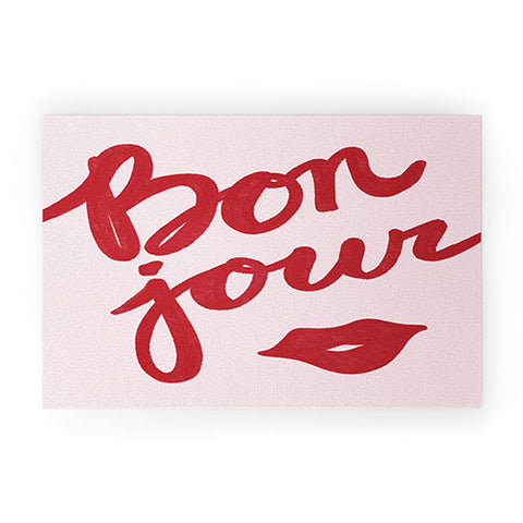 AthenesAtelier Bonjour II Welcome Mat