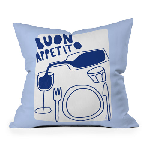 AthenesAtelier Buon Appetito Outdoor Throw Pillow