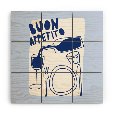 AthenesAtelier Buon Appetito Wood Wall Mural