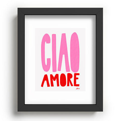 AthenesAtelier Ciao Amore Pink and Red Recessed Framing Rectangle