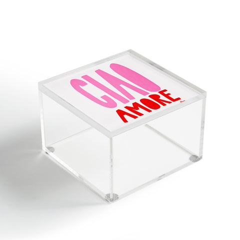 AthenesAtelier Ciao Amore Pink and Red Acrylic Box