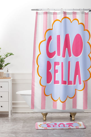 AthenesAtelier Ciao Bella I Shower Curtain And Mat
