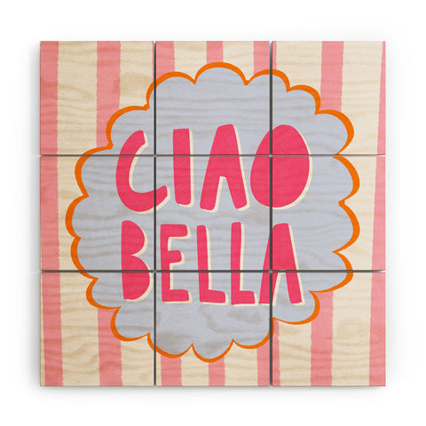 AthenesAtelier Ciao Bella I Wood Wall Mural