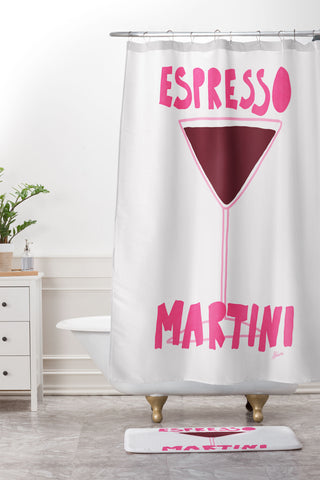 AthenesAtelier Espresso Martini II Shower Curtain And Mat