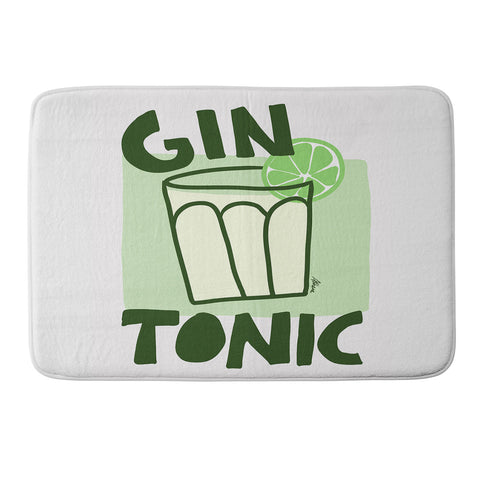 AthenesAtelier Gin Tonic I Memory Foam Bath Mat