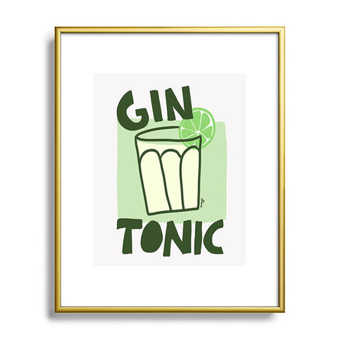 AthenesAtelier Gin Tonic I Metal Framed Art Print