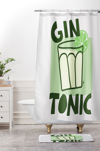 AthenesAtelier Gin Tonic I Shower Curtain And Mat