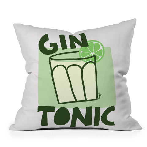 AthenesAtelier Gin Tonic I Throw Pillow
