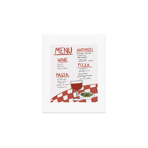 AthenesAtelier Italian Menu Art Print