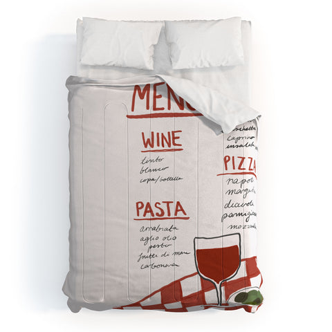 AthenesAtelier Italian Menu Comforter