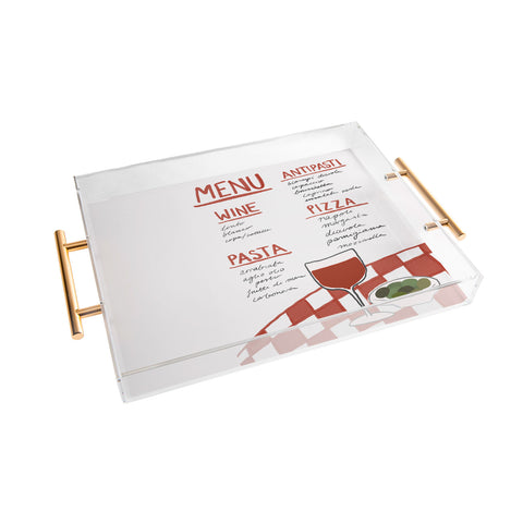 AthenesAtelier Italian Menu Acrylic Tray