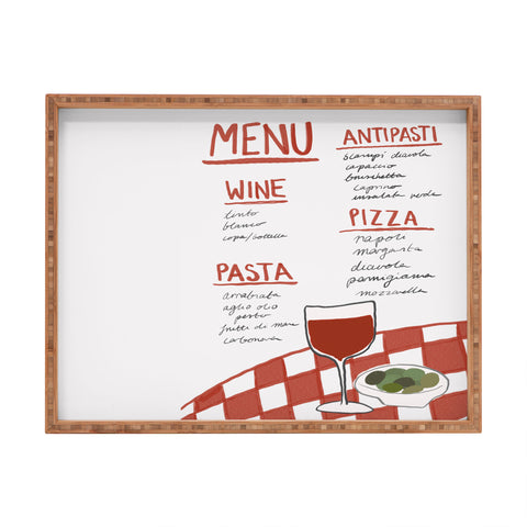 AthenesAtelier Italian Menu Rectangular Tray