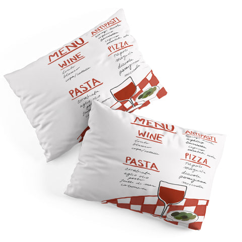 AthenesAtelier Italian Menu Pillow Shams