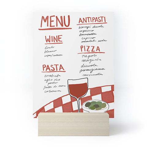 AthenesAtelier Italian Menu Mini Art Print