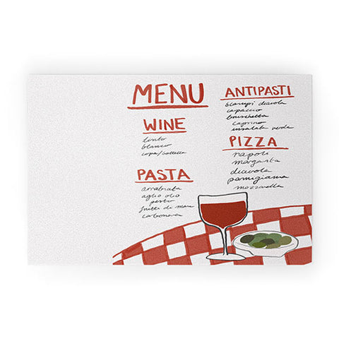 AthenesAtelier Italian Menu Welcome Mat