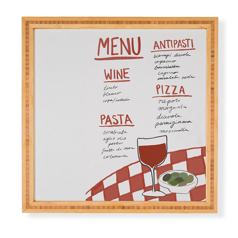 AthenesAtelier Italian Menu Framed Wall Art