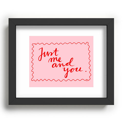 AthenesAtelier Just Me And You Pink and Red Recessed Framing Rectangle