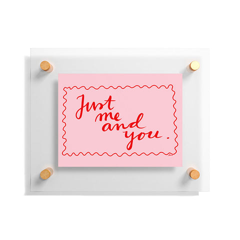 AthenesAtelier Just Me And You Pink and Red Floating Acrylic Print