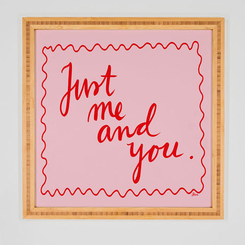 AthenesAtelier Just Me And You Pink and Red Framed Wall Art