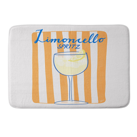 AthenesAtelier Limoncello Spritz Memory Foam Bath Mat