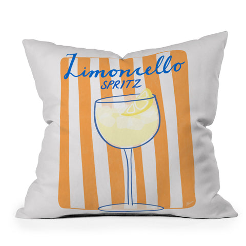 AthenesAtelier Limoncello Spritz Outdoor Throw Pillow