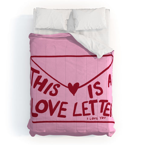 AthenesAtelier Love Letter Horizontal Comforter