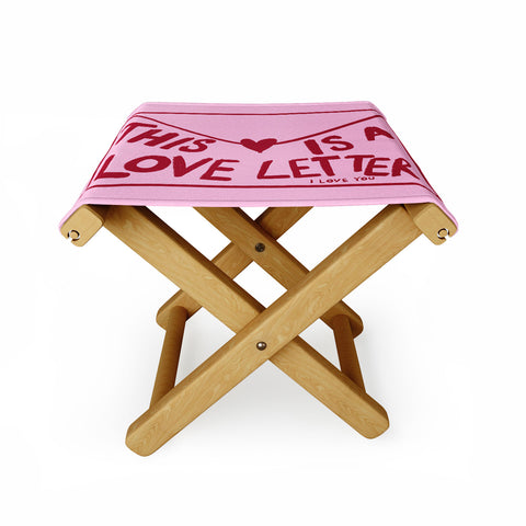 AthenesAtelier Love Letter Horizontal Folding Stool