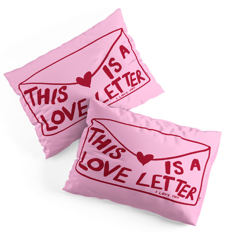 AthenesAtelier Love Letter Horizontal Pillow Shams