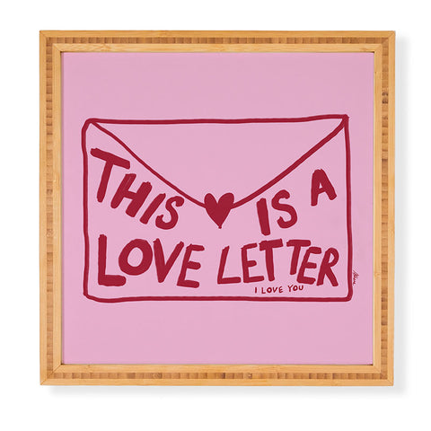AthenesAtelier Love Letter Horizontal Framed Wall Art