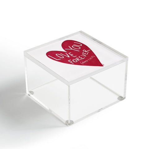 AthenesAtelier Love You Forever Red Heart Acrylic Box