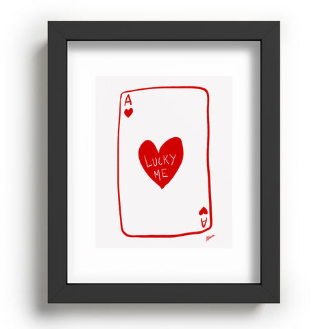 AthenesAtelier Lucky Me Playing Card Recessed Framing Rectangle