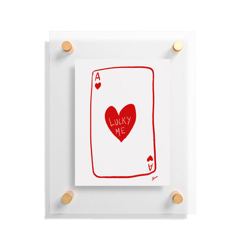 AthenesAtelier Lucky Me Playing Card Floating Acrylic Print