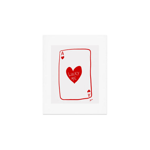 AthenesAtelier Lucky Me Playing Card Art Print