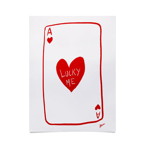AthenesAtelier Lucky Me Playing Card Poster
