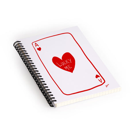 AthenesAtelier Lucky Me Playing Card Spiral Notebook